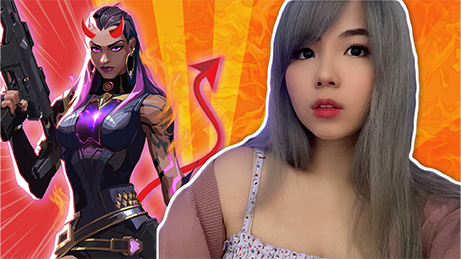 Tiffae Youtube thumbnail with Reyna from Valorant