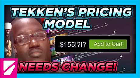 YouTube Thumbnail showing the price of Tekken 7's DLC price being $155